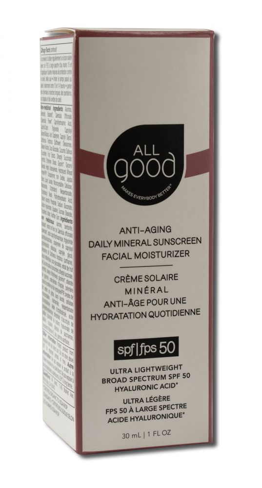 All Good Daily Mineral Facial Moisturizer SPF 50 - 1 fl oz package