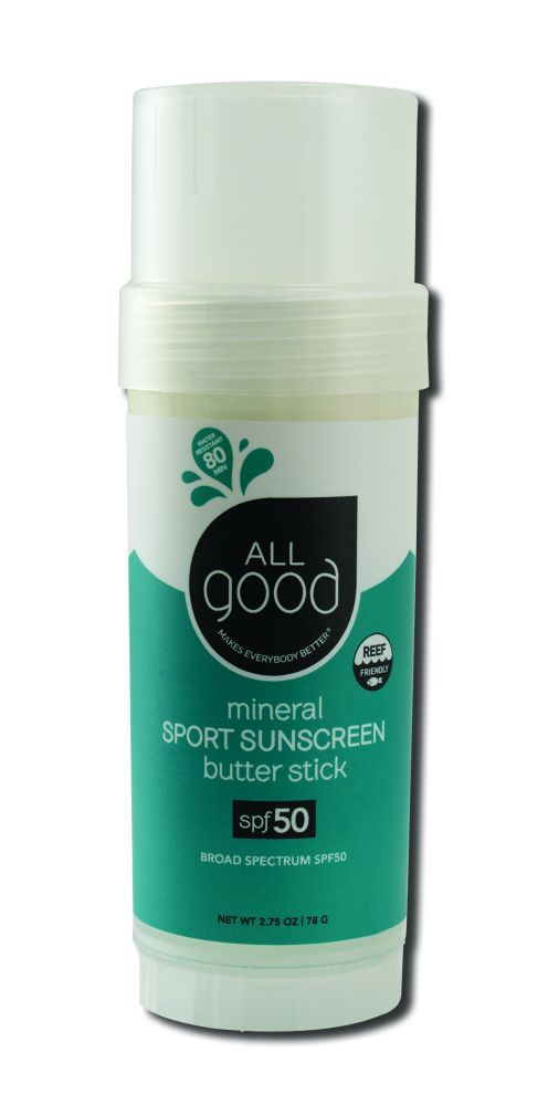 All Good Sport Mineral Sunscreen Butter Stick SPF 50 - 2.75 oz package