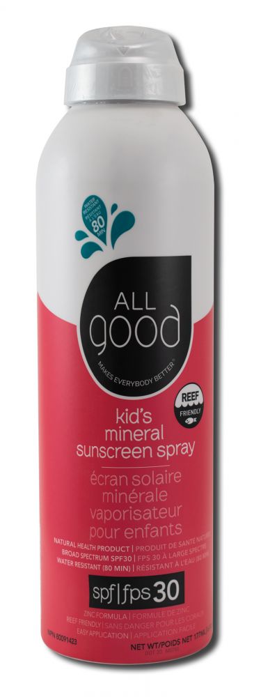 All Good Kids Mineral Sunscreen Spray SPF 30 - 6 oz package