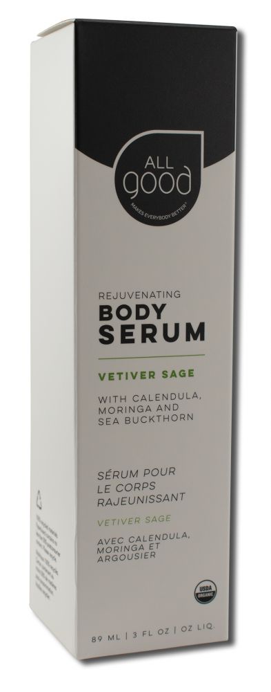 All Good Organic Body Serum, Vetiver Sage - 3 fl oz package