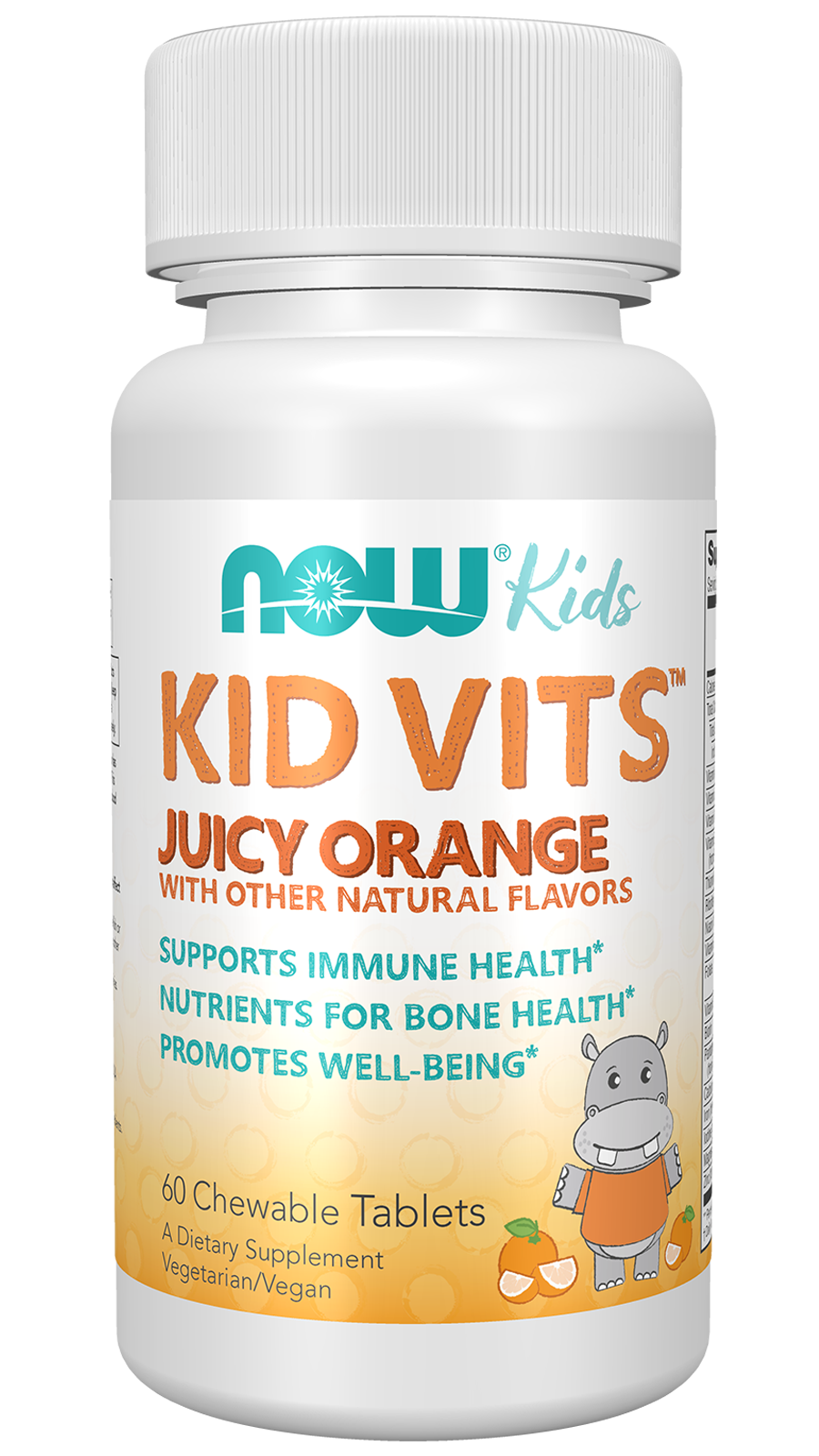 NOW Foods Kid Vits™ Juicy Orange - 60 Chewable Tablets front package image