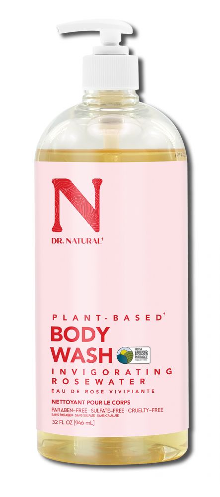 Dr. Natural Invigorating Rosewater Body Wash - 32 fl oz