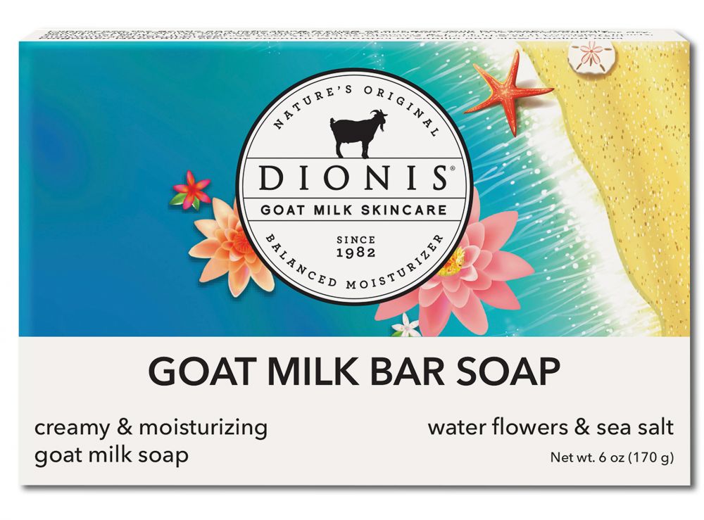 Dionis Water Flowers & Sea Salt Goat Milk Bar Soap - 6 oz