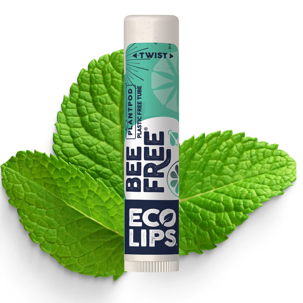 Eco Lips Bee Free Sweet Mint Vegan Lip Balm, 0.15 oz