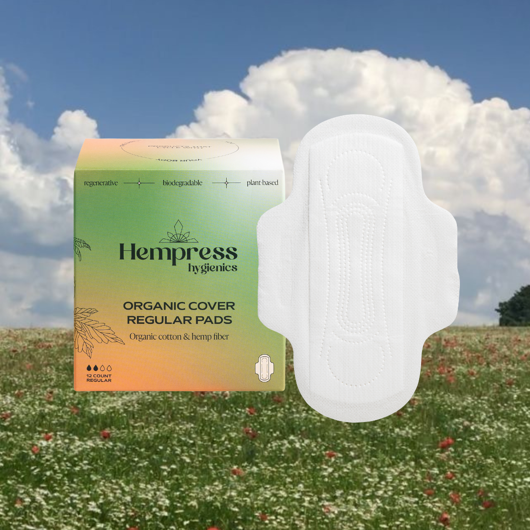 Hempress Organic Regular Pads, 12 Count