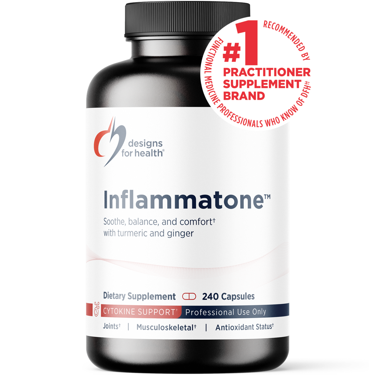 Designs for Health Inflammatone 240 capsules front label