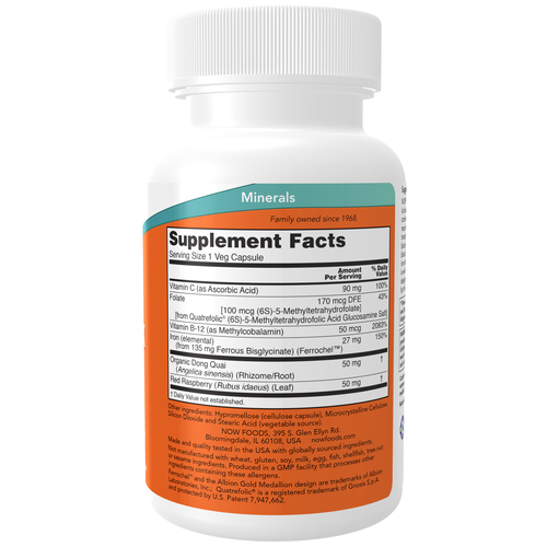 NOW Foods Iron Complex Caps with Cofactors 100 Veg Capsules