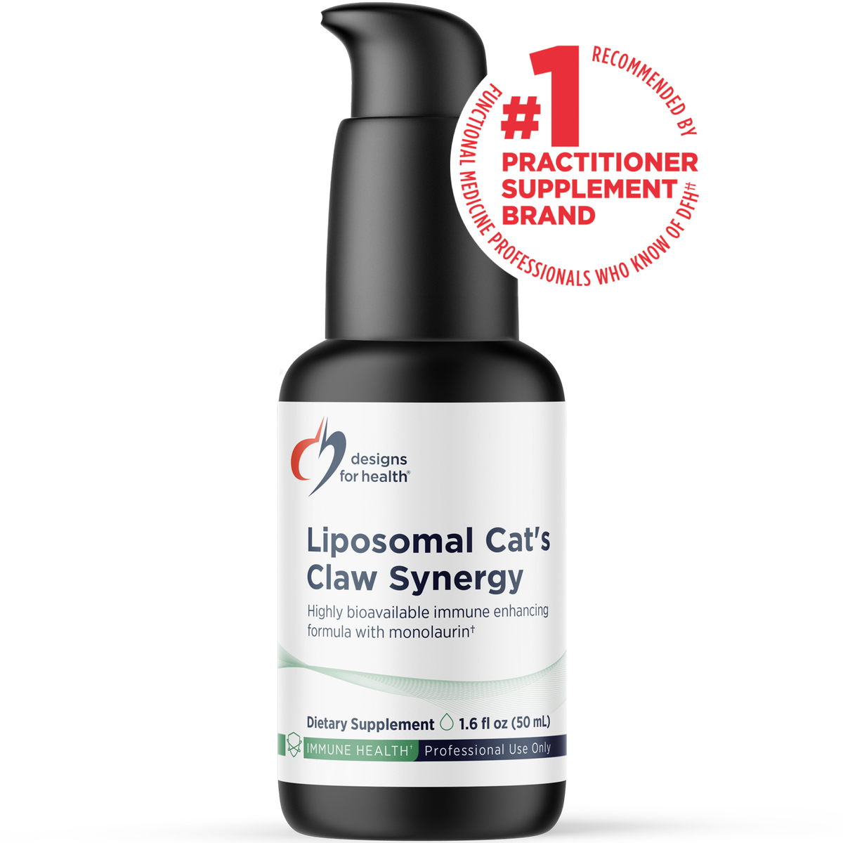 Designs for Health Liposomal Cat's Claw Synergy 1.7 fl oz (50 ml) liquid front label