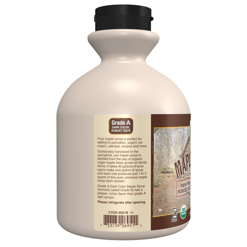 NOW Foods Organic Maple Syrup Grade A Dark 64 oz | Value Size