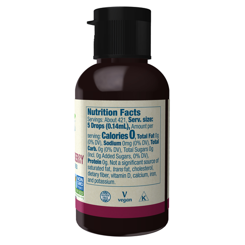 NOW Foods BetterStevia Liquid Pomegranate Blueberry 2 oz | Zero Calorie