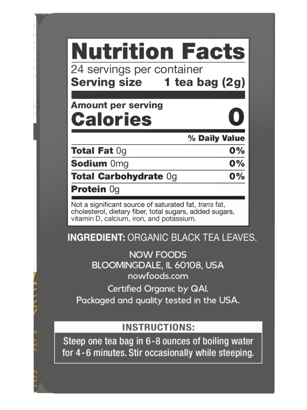 NOW Give A Tea Black Tea Organic 24 Bags