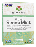 NOW Foods Senna Mint Tea, Organic - 24 Tea Bags front package image