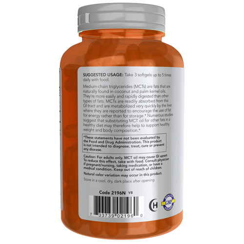 NOW Sports MCT Oil 1000 mg 150 Softgels