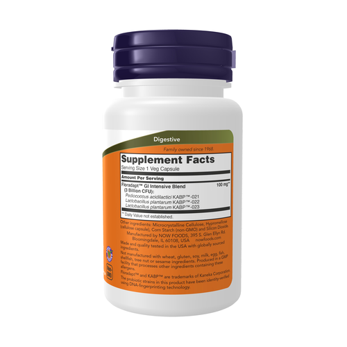 NOW Foods Intestinal Bacteria Support 60 VCaps | Multi-Strain Probiotic