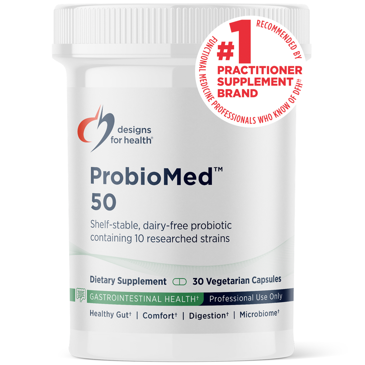 Designs for Health ProbioMed 50 30 capsules front label