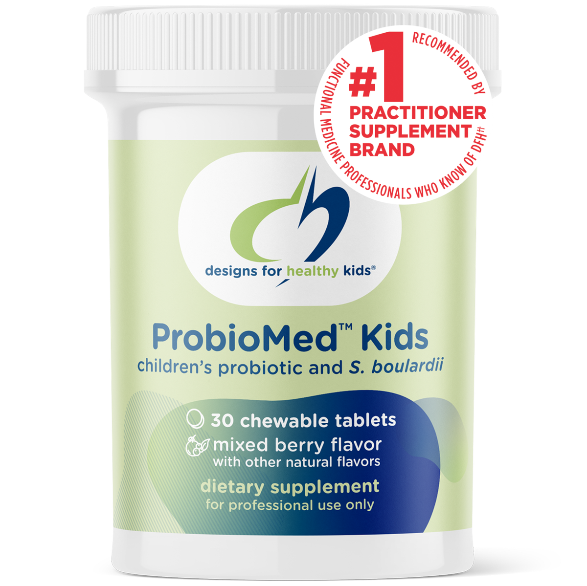 Designs for Health ProbioMed Kids 30 tablets front label
