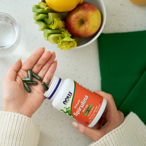 NOW Foods Spirulina 500 mg 120 Veg Capsules