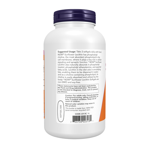 NOW Foods Sunflower Lecithin 1200 mg 200 Softgels | Best Value product image 3