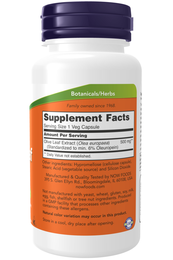 NOW Foods Olive Leaf Extract 500 mg 120 Veg Capsules