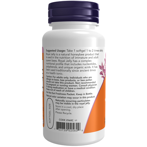 NOW Foods Royal Jelly 1000 mg 60 Softgels | Freeze-Dried Concentrate