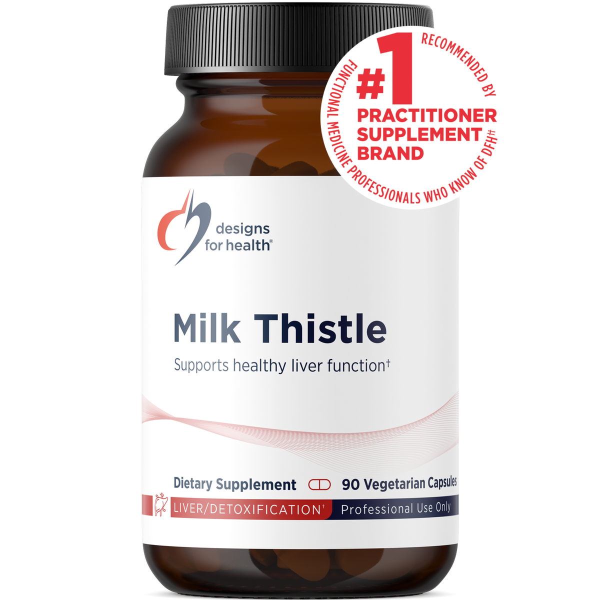 Designs for Health Milk Thistle 90 capsules front label