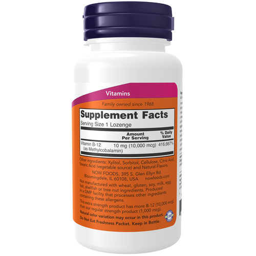 NOW Foods Methyl B-12 10,000 mcg 60 Lozenges