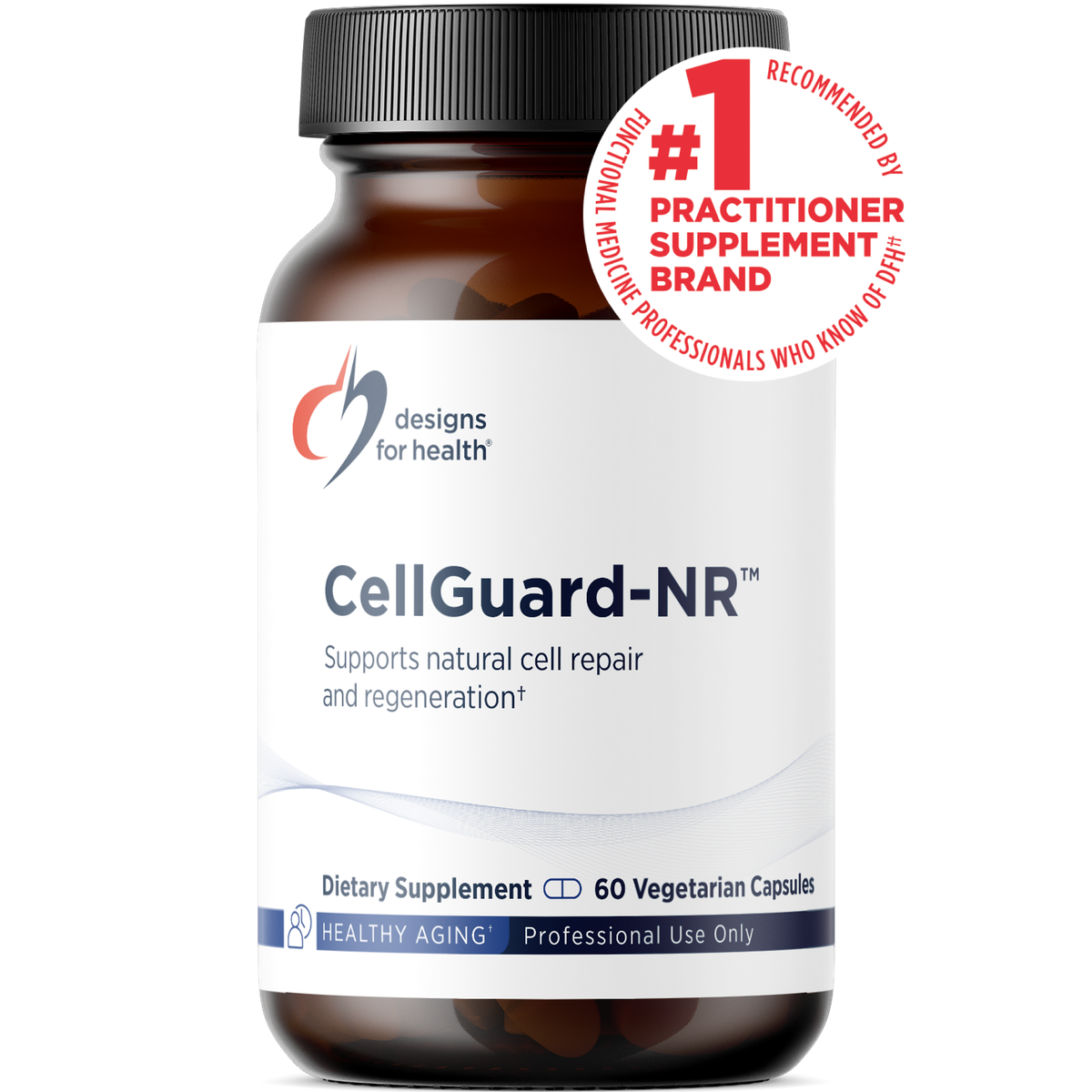 Designs for Health CellGuard-NR 60 vegetarian capsules front label