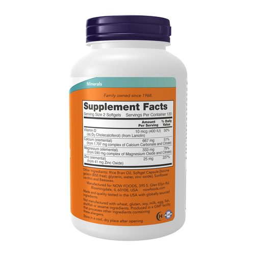 NOW Foods Calcium & Magnesium 240 Softgels