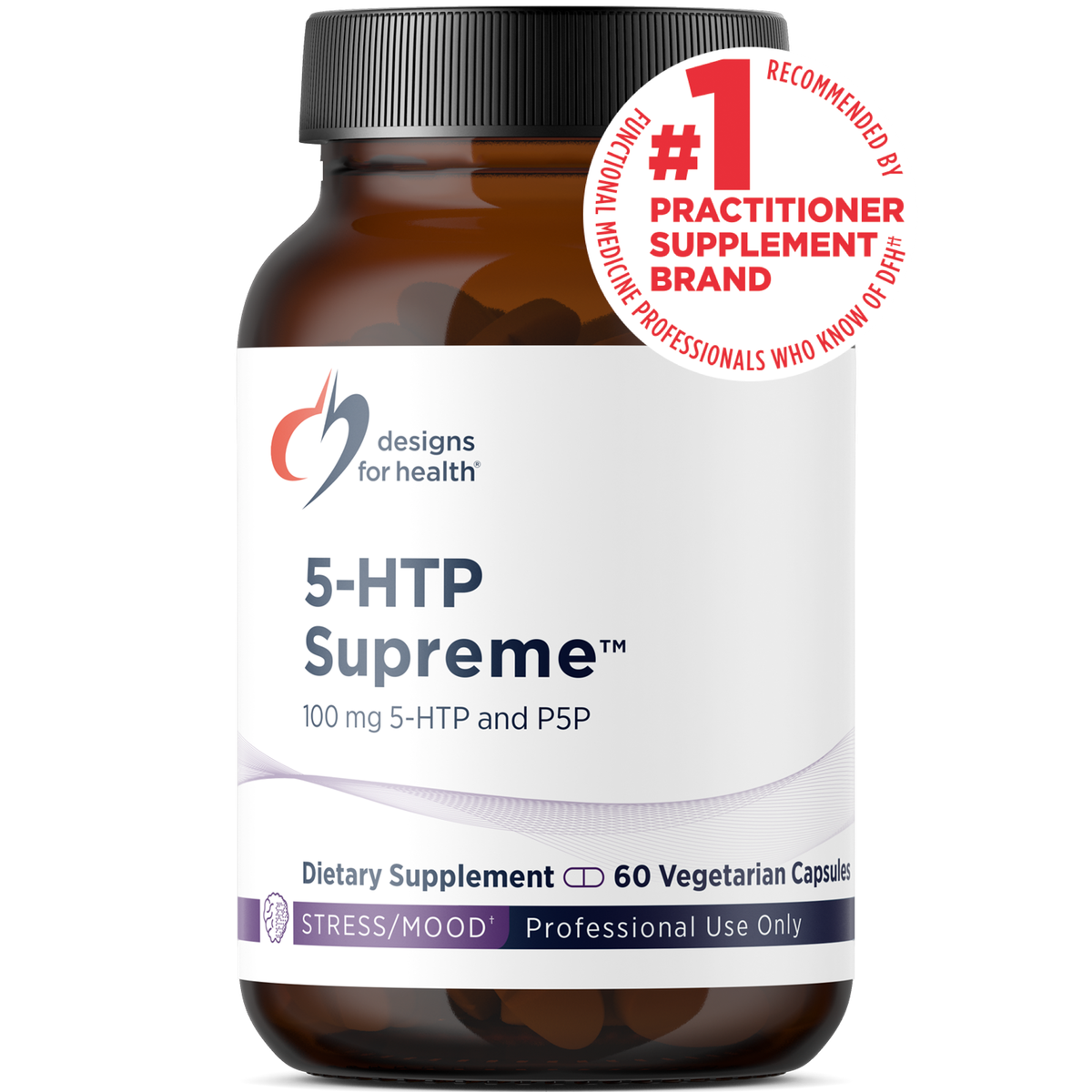 Designs for Health 5-HTP Supreme 60 capsules front label