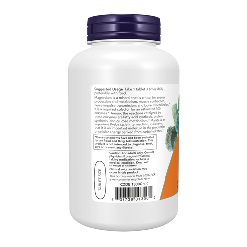 NOW Foods Magnesium Malate 180 Tablets
