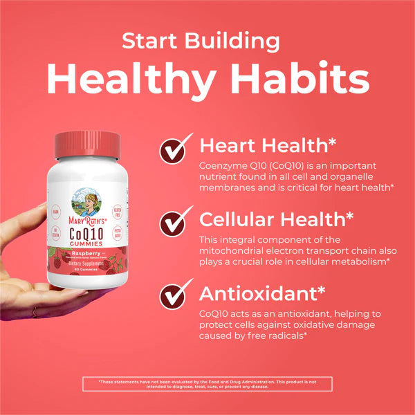 MaryRuthâ€™s CoQ10 Gummies Raspberry 60 Count