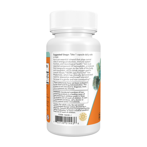 NOW Foods Iron 18 mg 120 VCaps