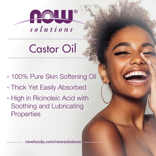 NOW Solutions Castor Oil 4 oz | Hair & Skin Carrier Oil