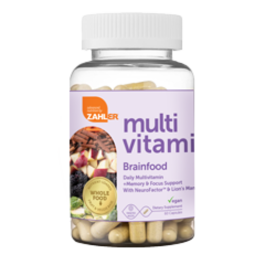Zahler Multivitamin Brainfood - 60 Capsules bottle and packaging