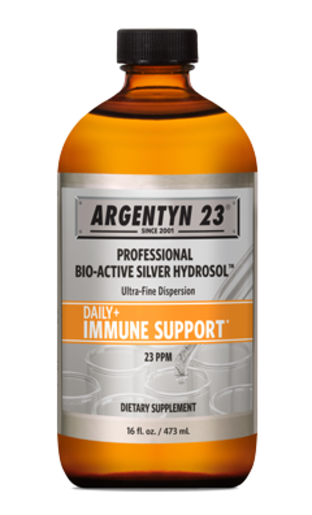 Argentyn 23 Bio-Active Silver Hydrosol 23 ppm Economy Size Screw Top 16 fl oz product packaging