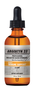 Argentyn 23 Bio-Active Silver Hydrosol 23 ppm Dropper 2 fl oz product packaging