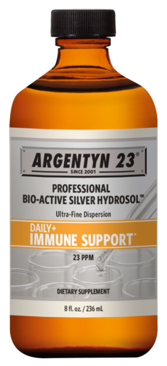 Argentyn 23 Bio-Active Silver Hydrosol 23 ppm Twist Top 8 fl oz product packaging