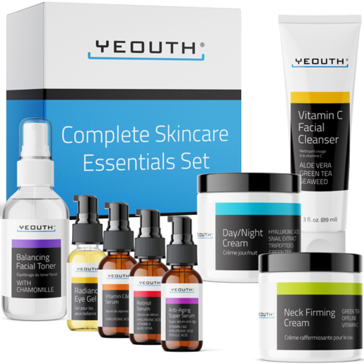 Yeouth Complete Skincare Essentials Set - 8 Products product packaging