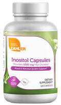 Zahler Inositol 1000 mg - 120 Capsules bottle and packaging