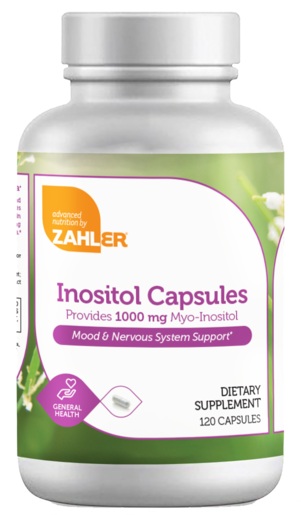 Zahler Inositol 1000 mg - 120 Capsules bottle and packaging