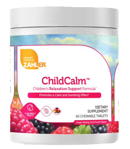 Zahler ChildCalm - 60 Chewable Tablets bottle and packaging