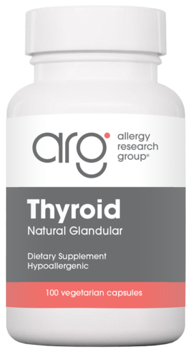 Allergy Research Group Thyroid Natural Glandular 100 Capsules