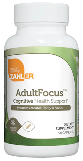 Zahler AdultFocus - 90 Capsules bottle and packaging