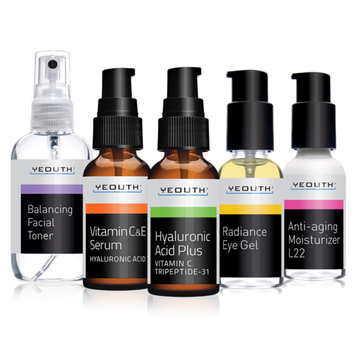 Yeouth Hydrate & Nourish Skincare Essential Plus - 5 Products product packaging