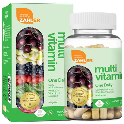 Zahler Multivitamin One Daily - 60 Capsules bottle and packaging