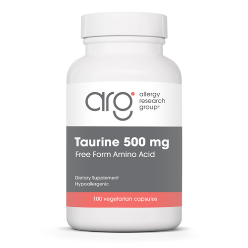 Allergy Research Group Taurine 500 mg 100 Vegetarian Capsules