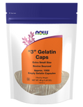 NOW Foods Empty Capsules, Gelatin, #3 - 1000 gel caps front package image