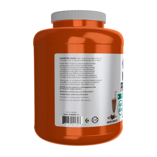 NOW Sports Whey Protein Creamy Chocolate Powder 6 lb