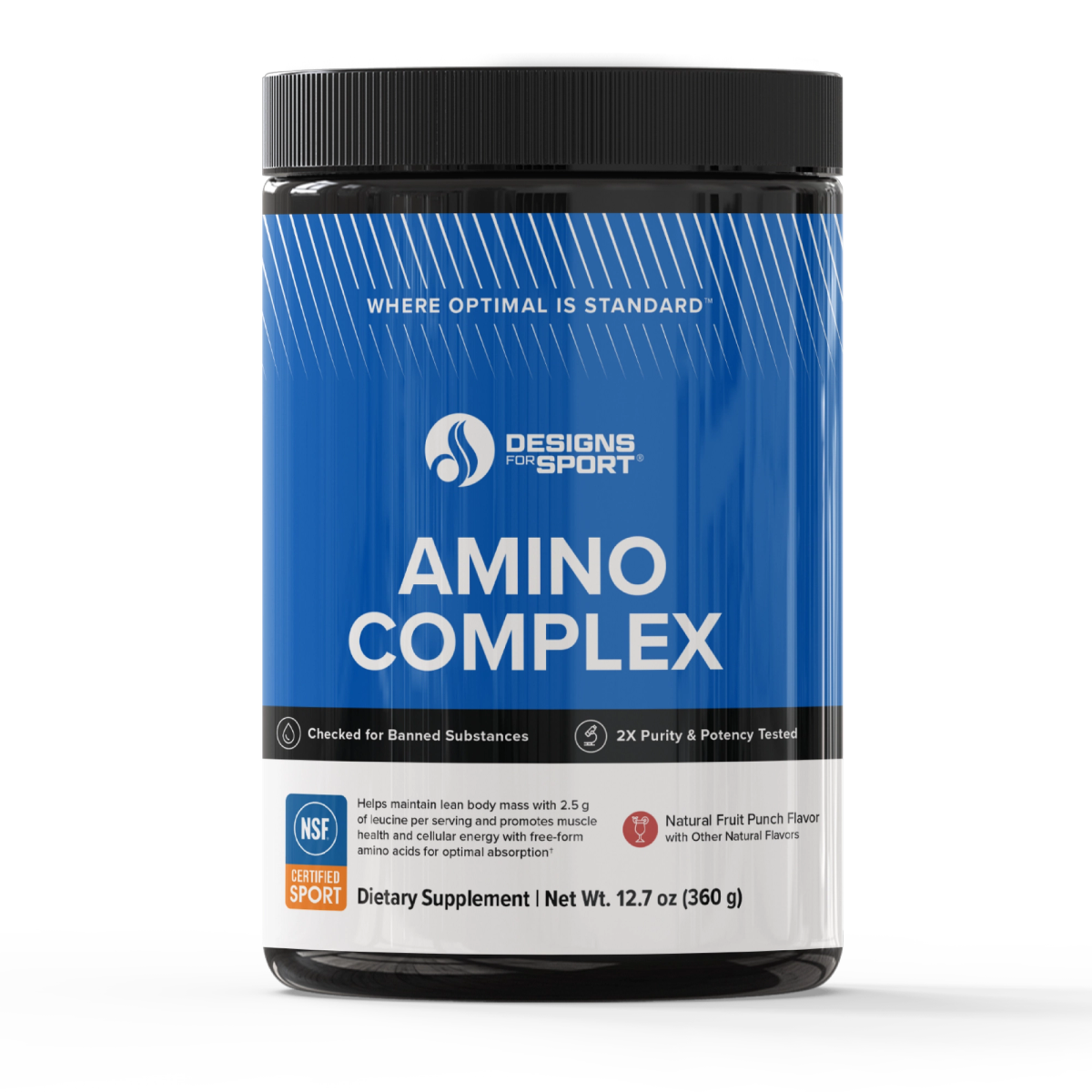 Designs for Health Amino Complex 361 g (12.7 oz) front label
