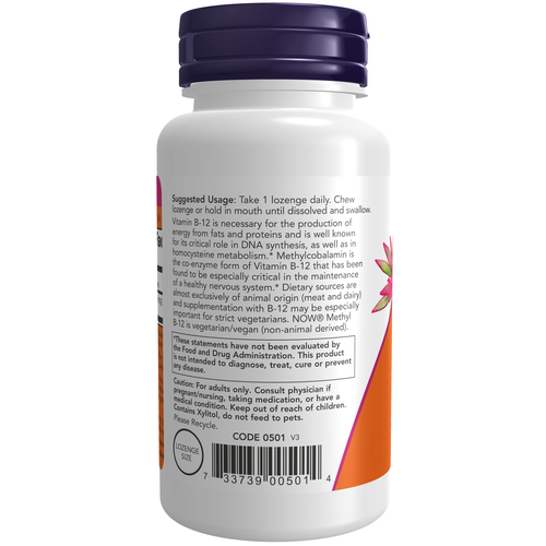 NOW Foods Methyl B-12 10,000 mcg 60 Lozenges